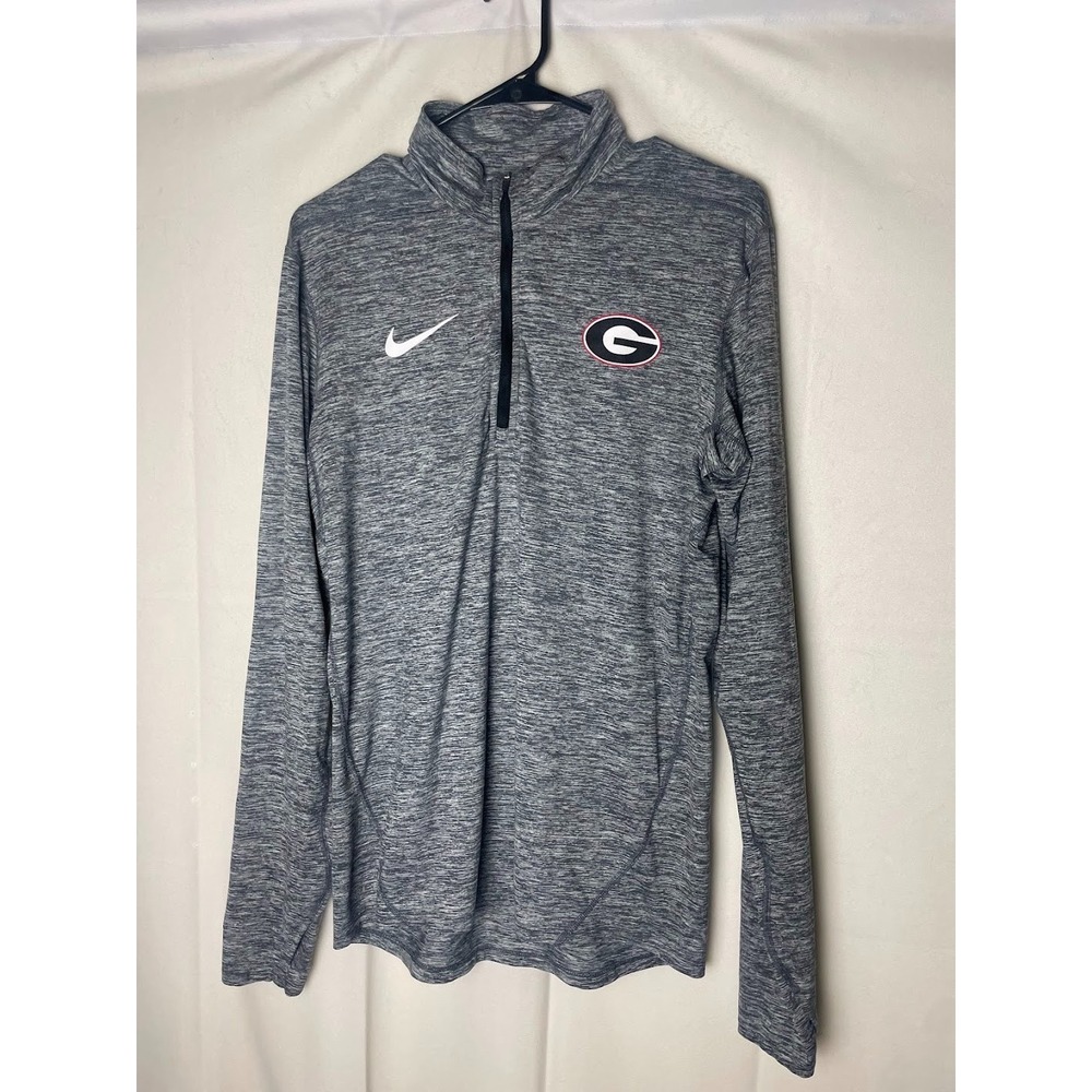 Nike Georgia Bulldogs Women's 1/2 Zip Pullover Gray Black Size Small